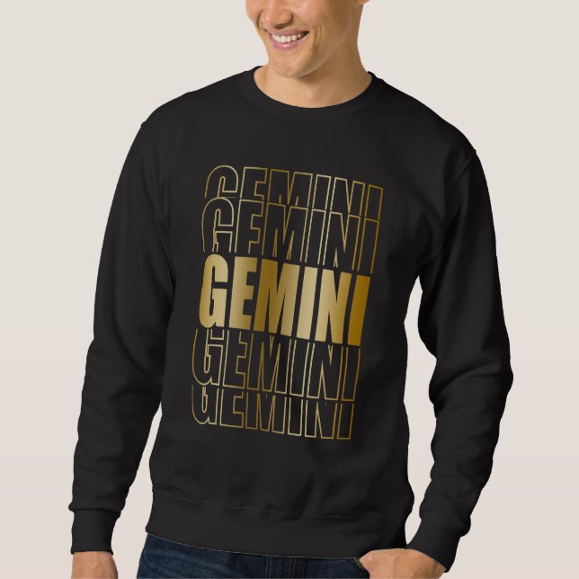 Gemini Zodiac Symbol Horoscope Astrology Sweatshirt (Front)