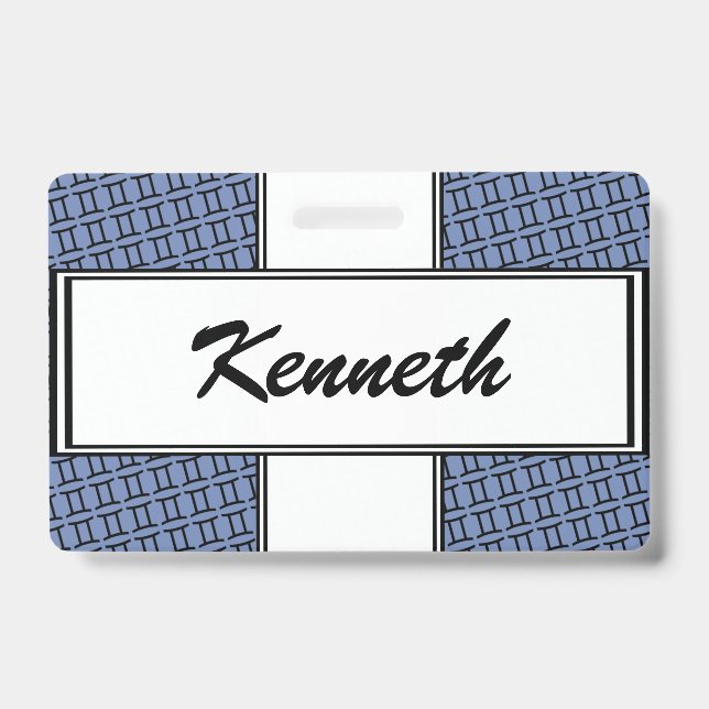 Gemini Zodiac Symbol Standard by Kenneth Yoncich ID Badge (Front)