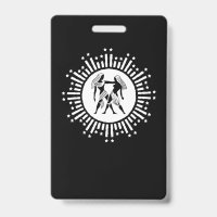 Gemini Zodiac Symbol with Stars Black and White 