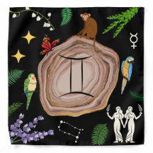 Gemini Zodiac Tarot/Altar Cloth Bandanna