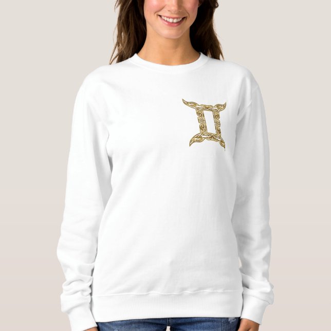 Gemini Zodiac - Tribal Gold Sweatshirt (Front)