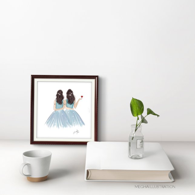 Gemini, zodiac, twins, fashion sketch, poster (Creator Uploaded)