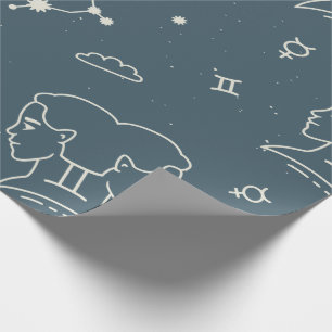 Gemini Zodiac Wrapping Paper