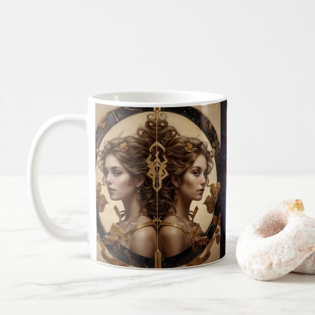 Geminis Female Astrological Coffee Mug (With Donut)