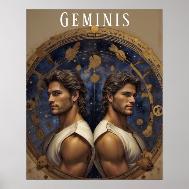 Geminis Male Astrological Poster (Front)
