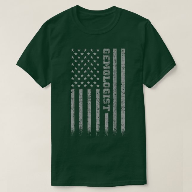 Gemmologist American Flag  T-Shirt (Design Front)