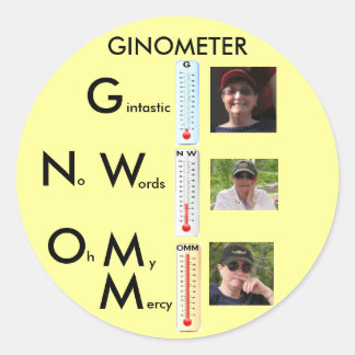 Gemometer 3, OMM, Ginometer Medium, NW, Ginny G... Classic Round Sticker