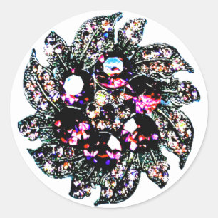 "Gems and Jewels" Classic Round Sticker