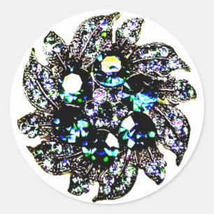 "Gems and Jewels" Classic Round Sticker