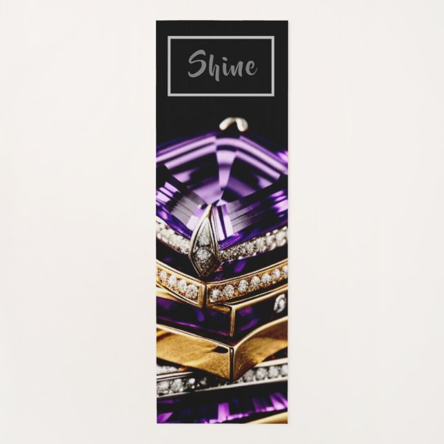 Gems Cut Amethyst- Yoga Mat (Front)