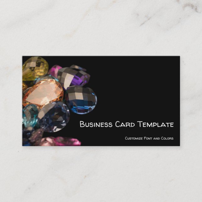 Gems - Gemstones Jewellery Business Card (Front)