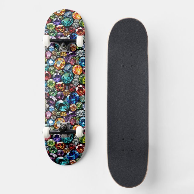 Gems Jewels and Gemstones Skateboard (Front)