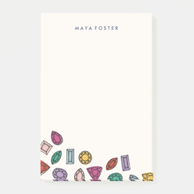 Gems (Large) - Sapphire Post-it Notes (Front)