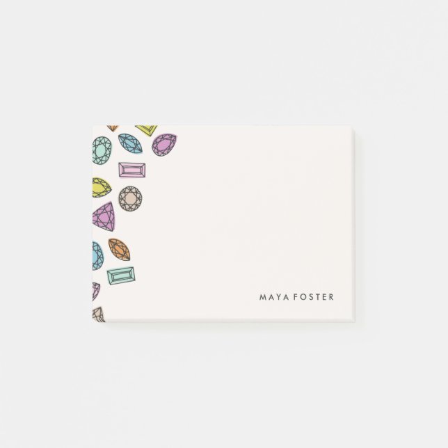 Gems (Small) - Ivory Post-it Notes (Front)