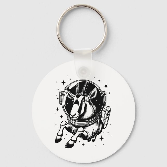 Gemsbok Dad Mum Space - Astronaut Gemsbok  Key Ring (Front)