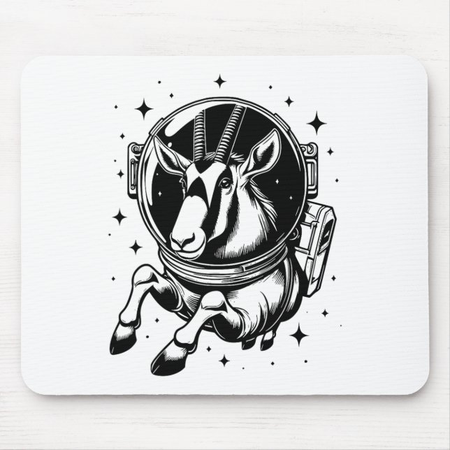 Gemsbok Dad Mum Space - Astronaut Gemsbok  Mouse Pad (Front)