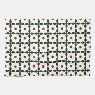 Gemstone Art, Purple Green Tea Towel