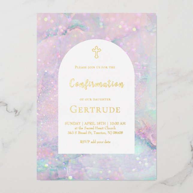 gemstone background Confirmation (Front)