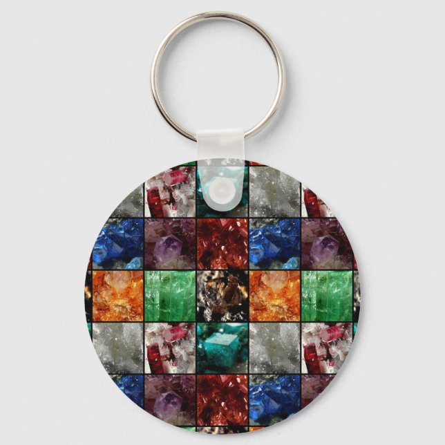 Gemstone Collage Keychain (Front)