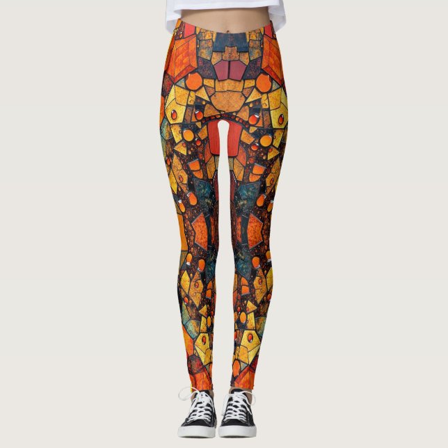 gemstone collage leggings (Front)