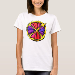 Gemstone Coloured Sagittarius Symbol T-Shirt