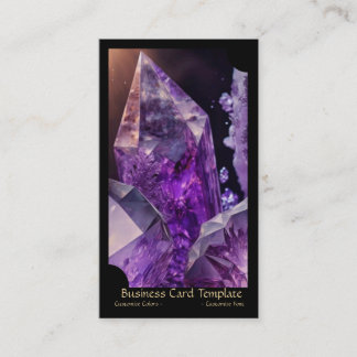 Gemstone Crystal Healing Amethyst Business Card