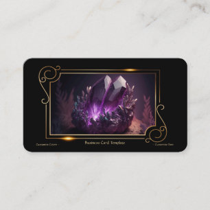 Gemstone Crystal Healing Amethyst Business Card