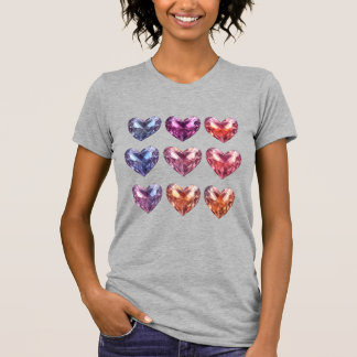 Gemstone crystal hearts T-Shirt