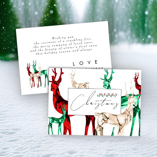 Gemstone Crystal Reindeer Christmas Holiday Card (Creator Uploaded)