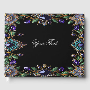 Gemstone Floral Guest Book