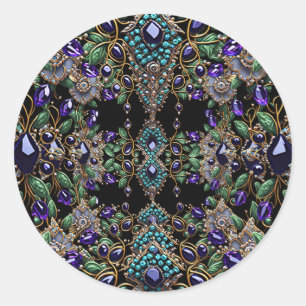 Gemstone Floral Sticker