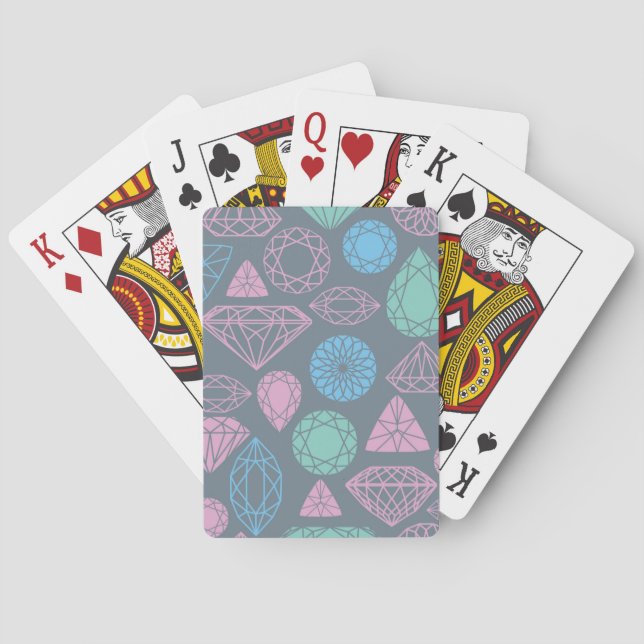 Gemstone Icon Pattern Playing Cards (Back)