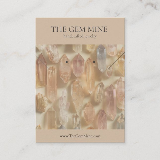 Gemstone Jewellery Display Card (Front)