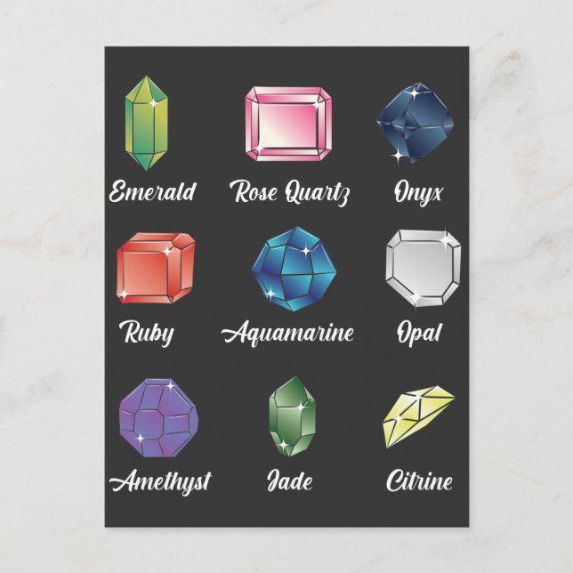 Gemstone Lover Jewellery Geologist Crystal Hunter Postcard (Front)