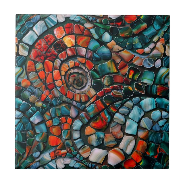 Gemstone Mosaic Ceramic Tile (Front)