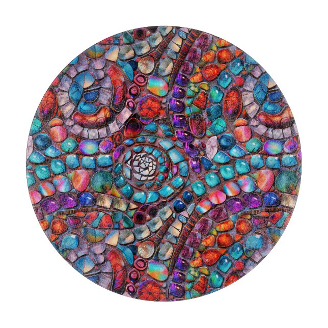 Gemstone Mosaic Cutting Board (Front)