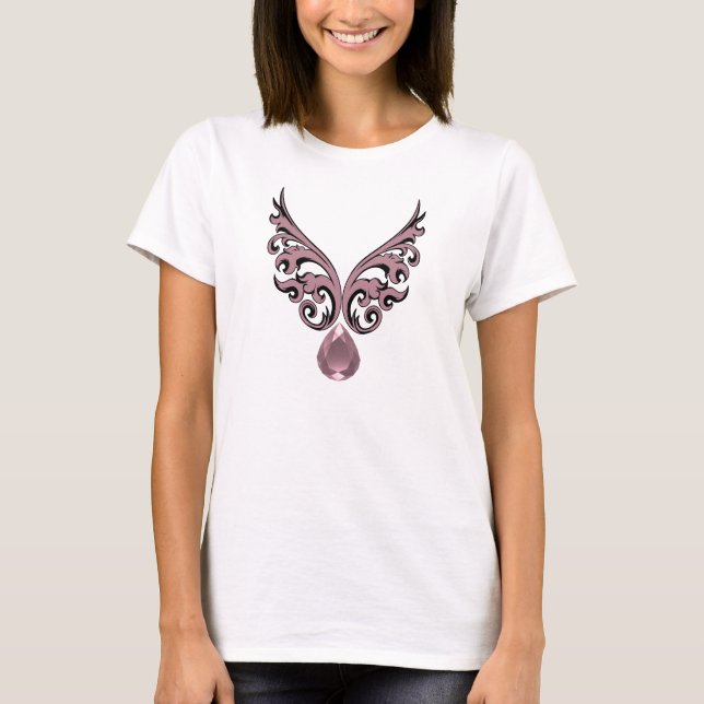 Gemstone necklace Pink T-Shirt (Front)