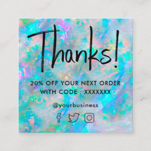 gemstone opal inspired texture discount card