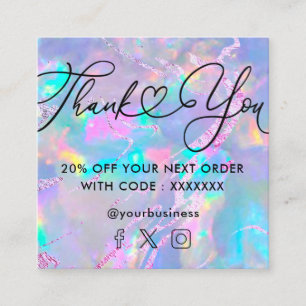 gemstone opal  square business card