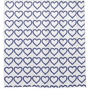 Gemstone Sapphire Blue Heart Shower Curtain