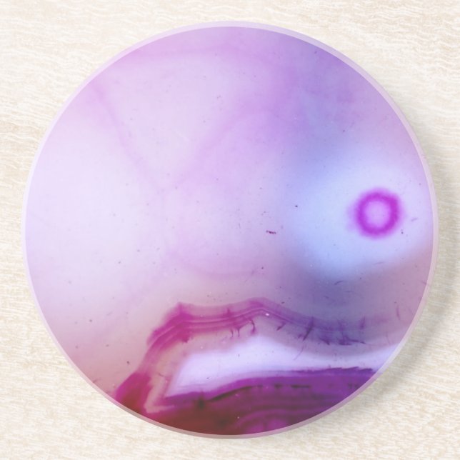 Gemstone Series - Agate in Purple 3 Coaster (Front)