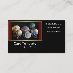 Gemstone Spheres - Balls of Minerals Business Card