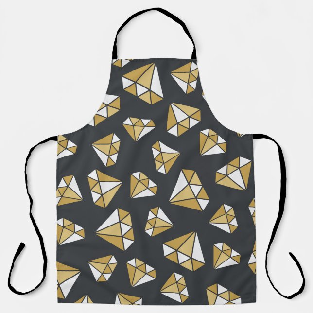 Gemstone Themed Vintage Seamless Pattern. Apron (Front)