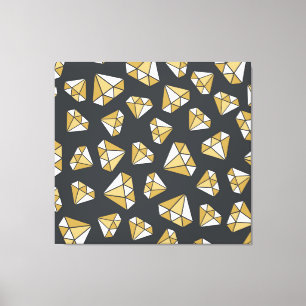 Gemstone Themed Vintage Seamless Pattern. Canvas Print