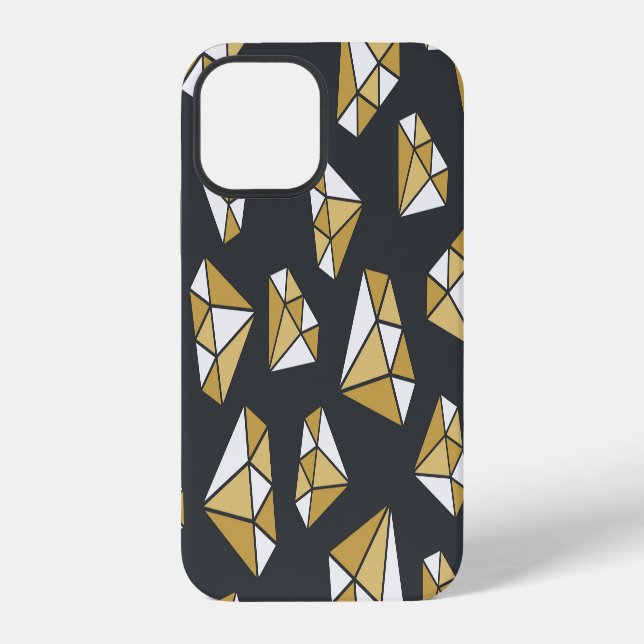 Gemstone Themed Vintage Seamless Pattern. iPhone Case (Back)