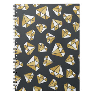 Gemstone Themed Vintage Seamless Pattern. Notebook