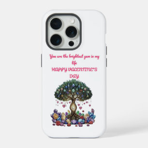Gemstone Tree Happy Valentine's day iPhone 15 Pro Case