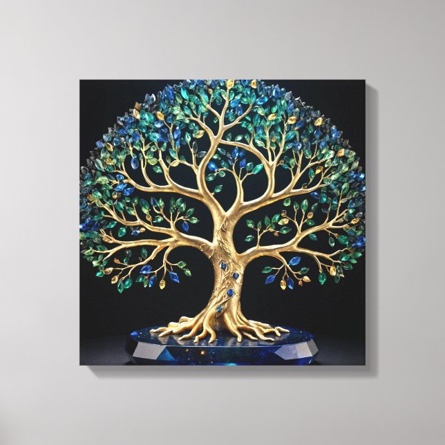 Gemstone Tree of Life Canvas Print (Front)
