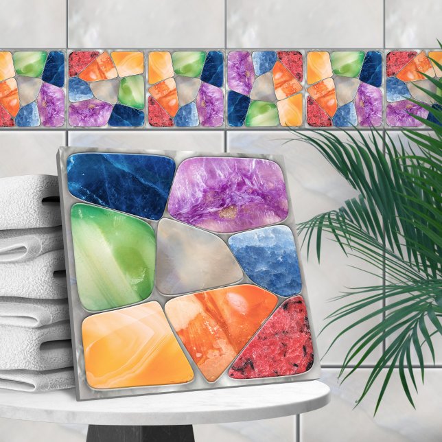 Gemstones Mosaic Collage Tile (Creator Uploaded)