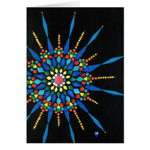 Gemstones Mosaic Pattern, Your message, cards